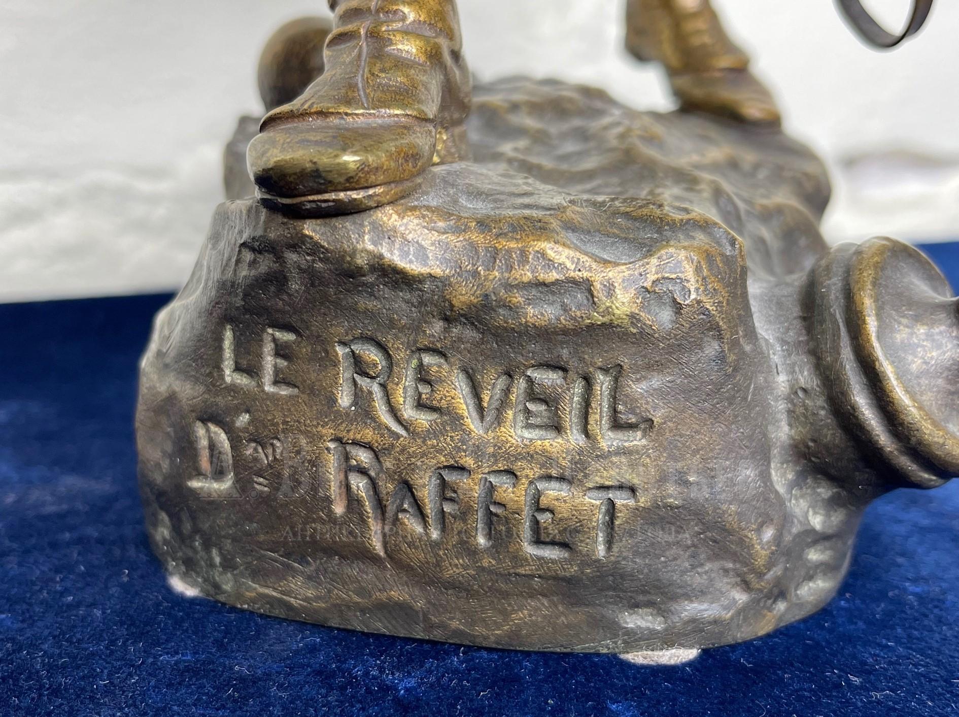 Гренадер-барабанщик Georges Omerth бронзовый антикварный солдат